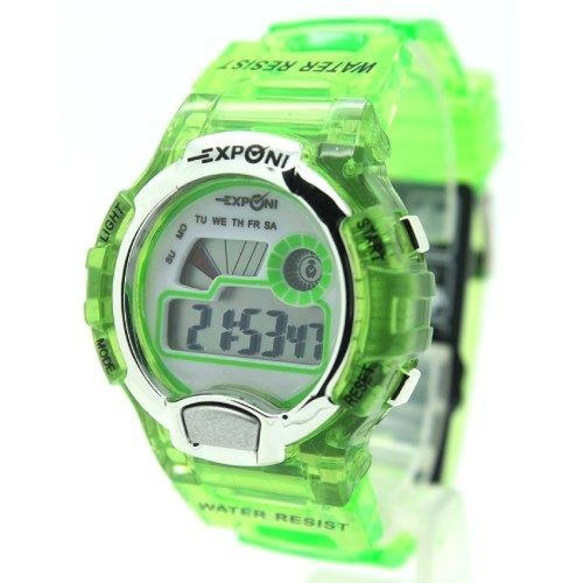 EXPONI Watch นาฬิกาผู้หญิงและเด็ก สายยาง ระบบ Digital EX-A3