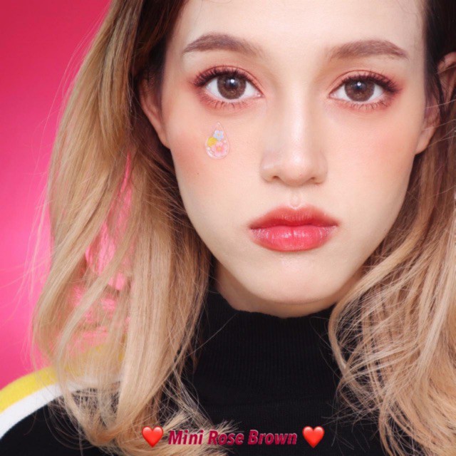 คอนแทคเลนส์ Mini Rose  Brown / Gray (Kitty Kawaii) ขนาดมินิ ราคา ถูกที่สุด ดีลบีเคเค แกลเลอรีภาพที่ 7