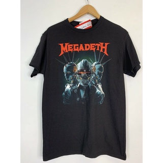 เสื้อยืดผ้าฝ้ายพิมพ์ลายคลาสสิก เสื้อยืดลําลอง แขนสั้น พิมพ์ลายกราฟิก NWT Megadeth Radical Rock And Roll Heavy Metal Musi