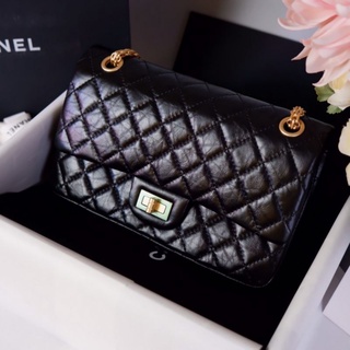 [ทักแชทก่อนสั่งซื้อ] Chanel  Reissue หนังลูกวัวนำเข้า อิตาลี่แท้  Calf skin นิ่มหอม อะไหล่ 25k