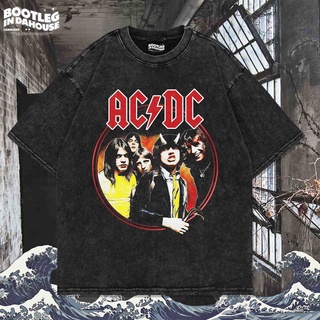 เสื้อยืดผ้าฝ้าย เสื้อยืด พิมพ์ลาย Acdc OVERSIZE WASHING VINTAGE TEE สําหรับผู้ชาย | เสื้อยืด โอเวอร์ไซส์ | เสื้อยืด ขนาด