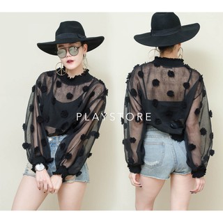 PoLKA POM POM ORganza BLoUSE