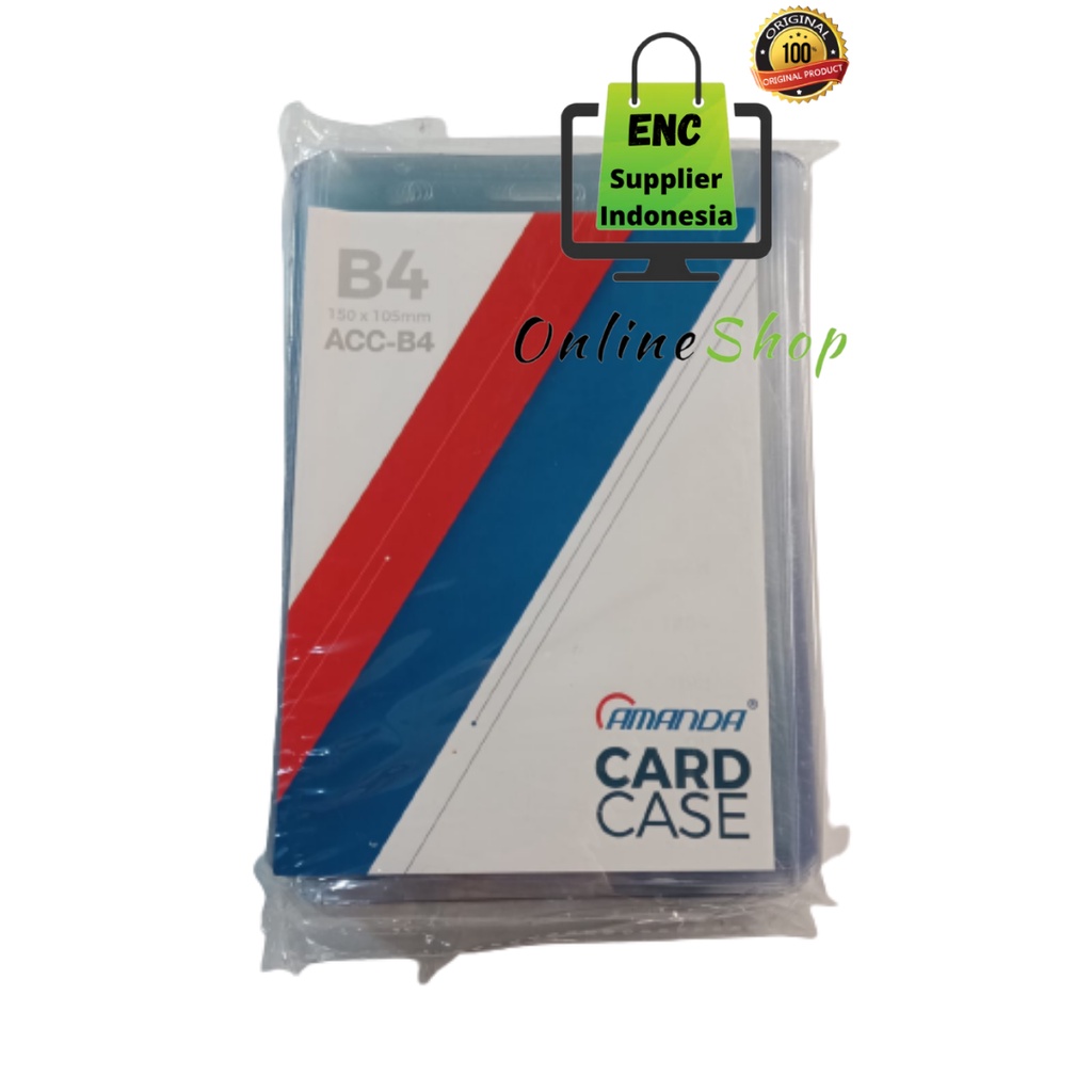 Amanda 20 ชิ้น Id card case b4 ป้ายชื่อ Amanda 10.5 x 15 ซม. ต่อแพ็ค - enc.sup