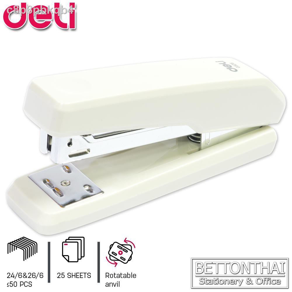 Deli 0326 Half Strip Stapler เครื่องเย็บกระดาษ 25 แผ่นแบบมีขาถอนลวด คละ ...