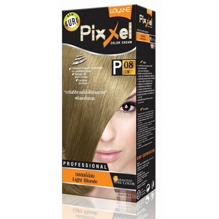 Lolane ครีมเปลี่ยน สีผม โลแลน Pixxel Color Cream P08 บลอนด์อ่อน (LightBlonde) ไม่ตัดฝา