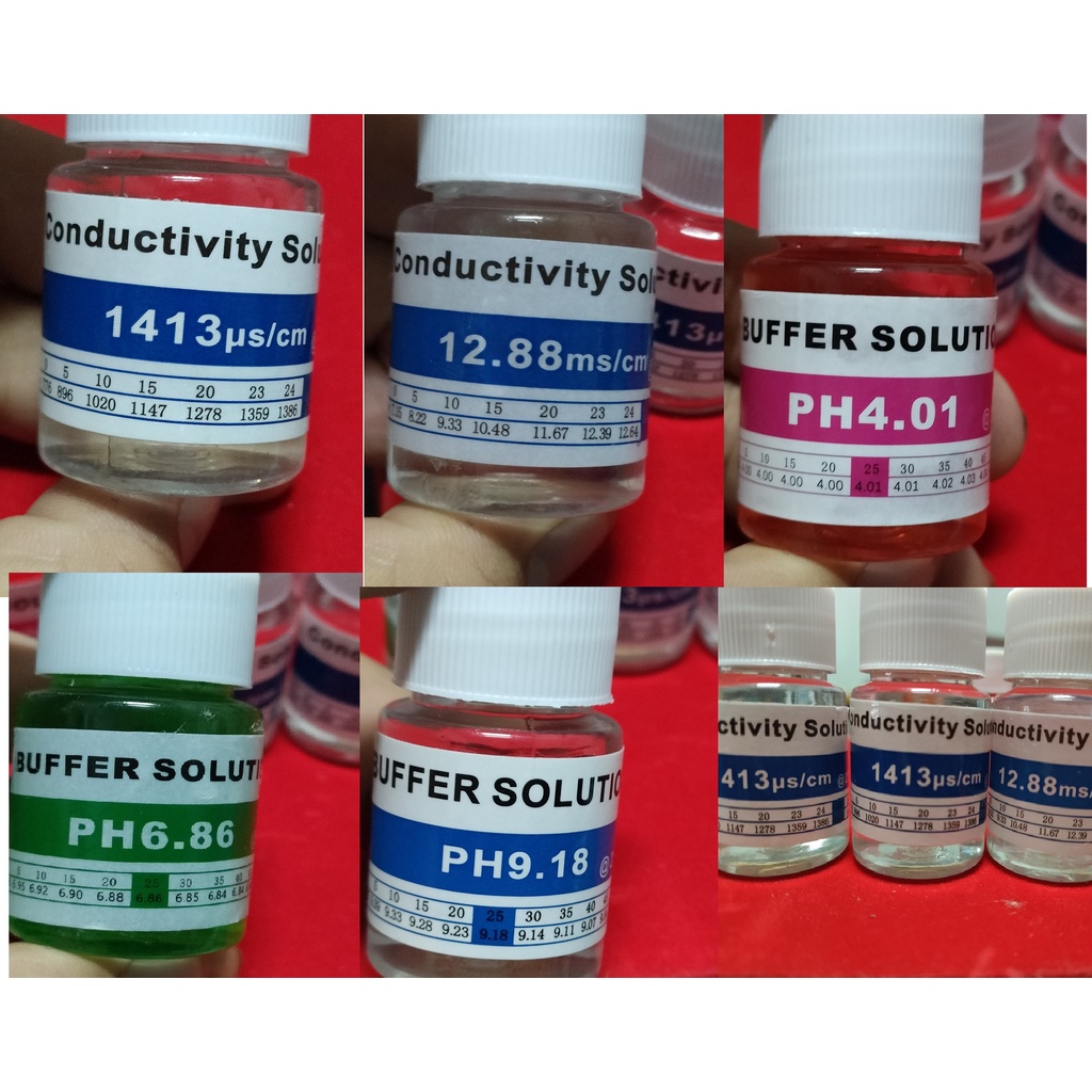 น้ำยา คาริเบท EC PH Sensor น้ำยา ทดสอบ ค่า PH ค่า EC น้ำยาสอบเทียบค่า  EC 1413  EC12.88 EC84  PH4.01