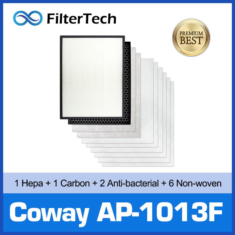 FilterTech - ไส้กรองเครื่องฟอกอากาศทดแทนชุด 1 ปี - Coway AP-1013F