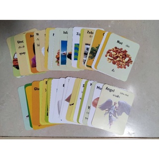 บัตรคำศัพท์ Flashcards บัตรคำภาษาอังกฤษ เกมส์ทายภาพ การ์ดคำศัพท์ คละหมวดหมู่