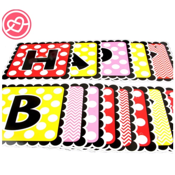 พร้อมส่งจากไทย ป้ายธงกระดาษ ลายHappy birthday รูปที่ 6