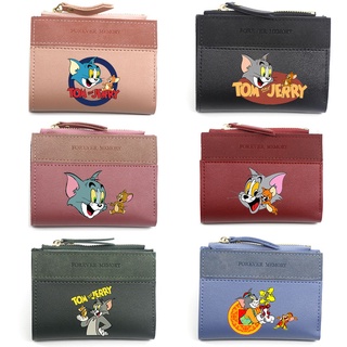 กระเป๋าสตางค์ ใบสั้น ลาย Tom and Jerry น่ารัก ใส่เหรียญได้ สําหรับผู้ชาย และผู้หญิง