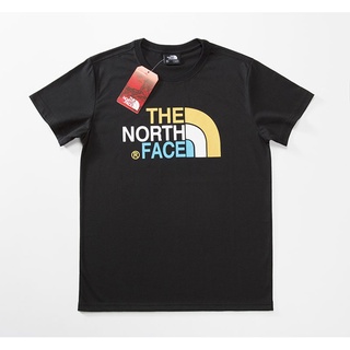 [S-5XL] เสื้อยืดลําลอง ผ้าฝ้าย แขนสั้น พิมพ์ลาย THE NORTH FACE สีดํา และสีขาว สไตล์ญี่ปุ่น คลาสสิก เข้าได้กับทุกชุด สําห