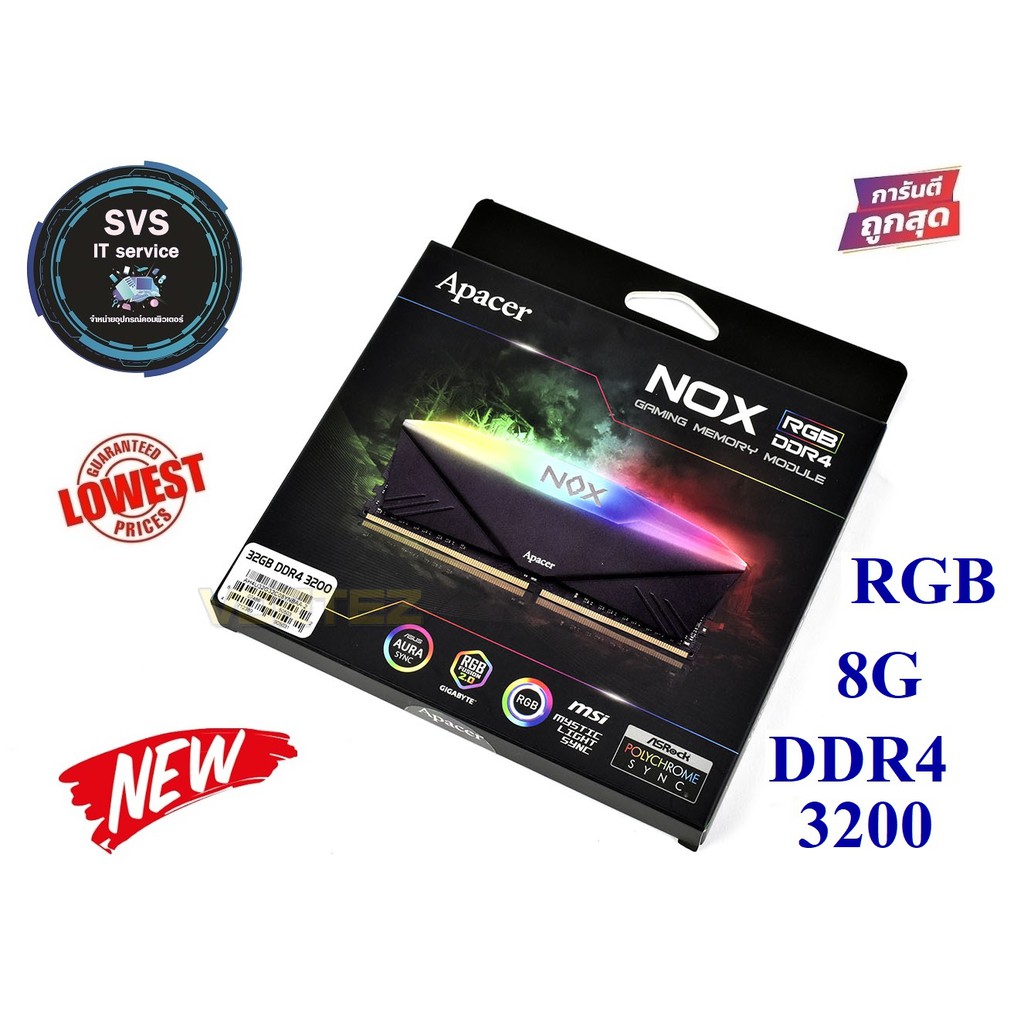 RAM PC RGB 8GB DDR4(3200) Apacer NOX
