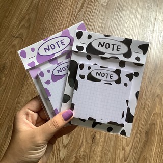 กระดาษโน๊ต กระดาษโน้ต ลายวัว น่ารัก notepad memo แบบแผ่น แบบฉีก