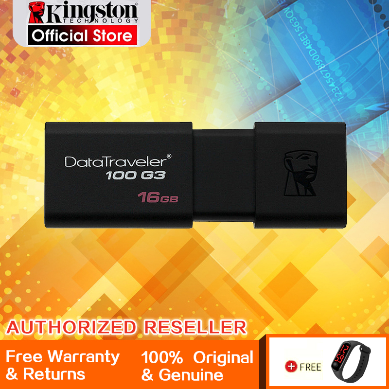 Chiavetta USB Kingston DataTraveler DT100G3 – 8/16/32/64/128 GB – USB 3.2 – Nera