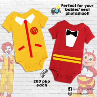 Jollibee/mcdo ชุดเสื้อผ้า พิมพ์ลาย สําหรับเด็กทารก