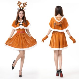 อ่านขนาดก่อนสั่ง cp161.3 ชุดกวางเรนเดียร์สีน้ำตาล ชุดสวยอลังการมากๆ