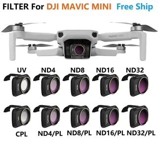 ฟิลเตอร์เลนส์กล้องสําหรับ Dji Mavic Mini  and DJI mini 2/mini SE Camera Lens Mcuv ND4 ND8 ND16 ND32 CPL ND32/PL