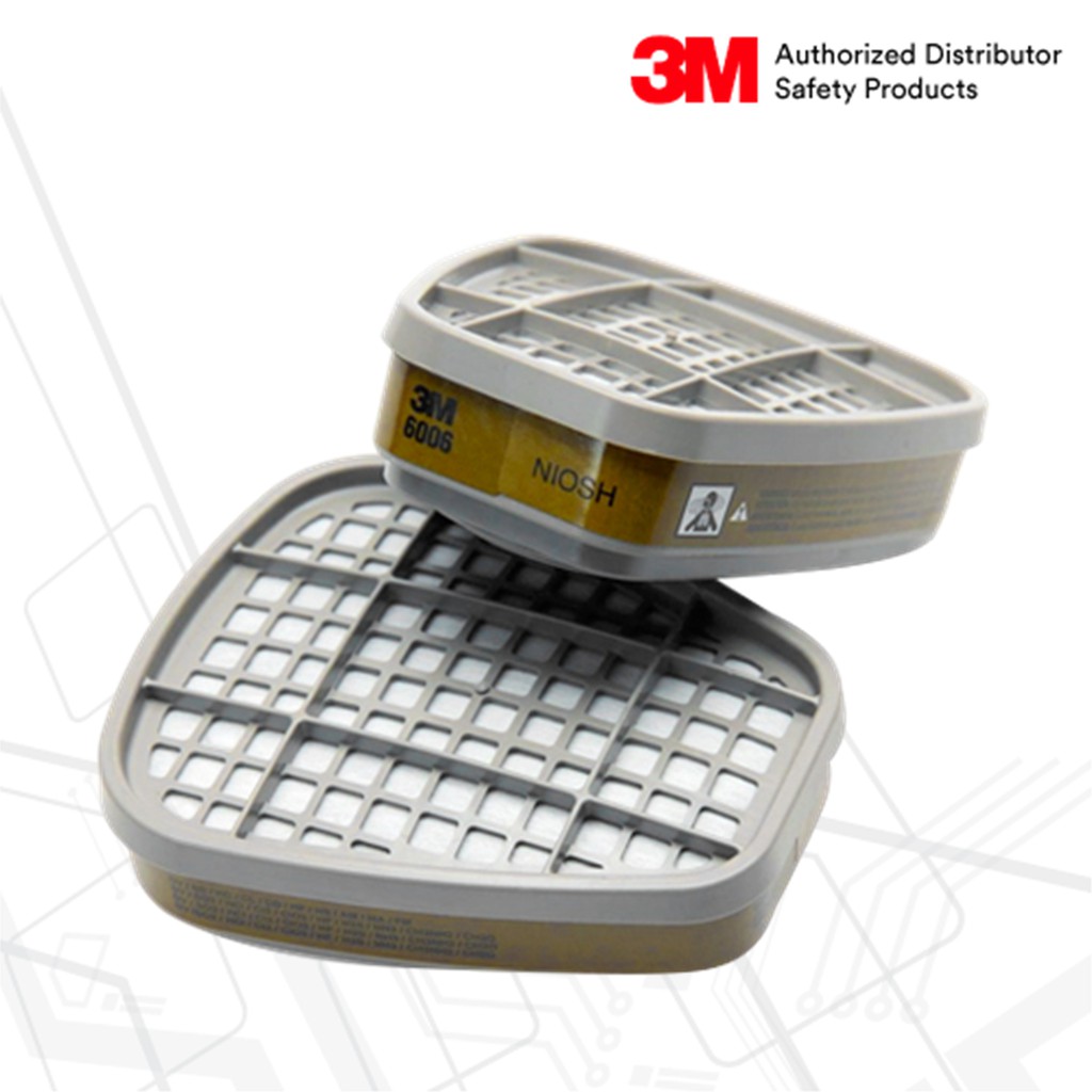 3M™ 6006 Multi-Gas ตลับกรองไอฟอร์มัลดีไฮด์และไอระเหยสารตัวทำละลาย ไส้กรองคู่ (2ชิ้น)