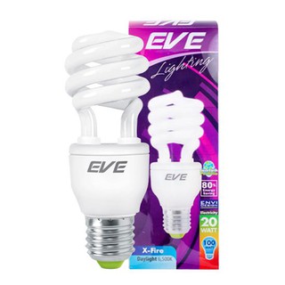 EVE LIGHTING หลอดไฟเกลียว รุ่น 20W/DL E27 กำลัง 20 วัตต์ Daylight