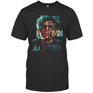 Jeff เสื้อยืด ลาย Goldblum Life Uh Finds A Way DMN103 สีดํา