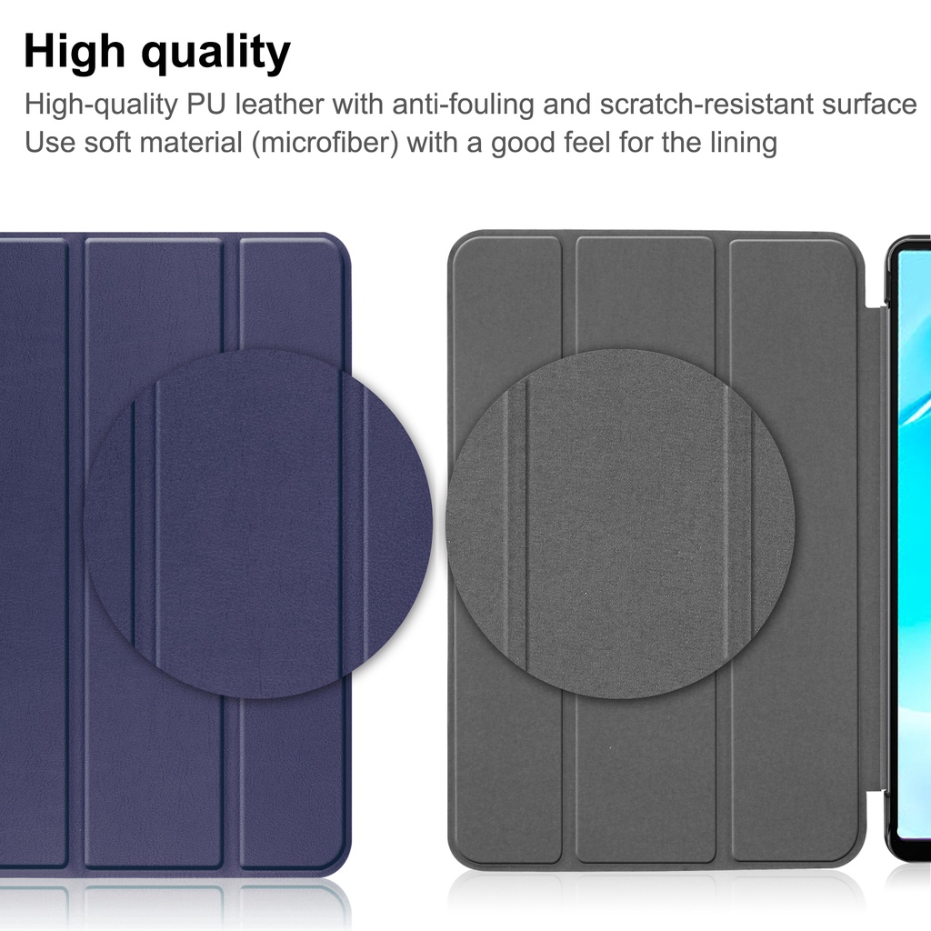 Dlahaby Custodia per Realme Pad 10,4 Pollici, Rotazione di 360 Gradi in Pelle PU con Supporto Cover per Realme Pad 10,4 Pollici Tablet,Blu Scuro