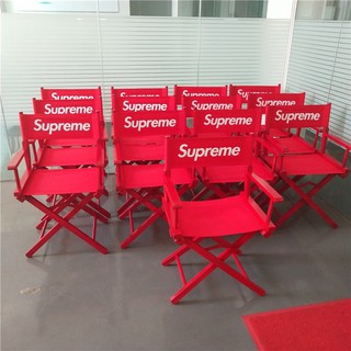 พร้อมส่งNew!!ถูกที่สุด ❤️🖤Supreme chair 🔥Supreme‼️ เก้าอี้พับได้ ‼️ ตกแต่งห้อง นั่งพักผ่อน🔥❤️ เก้าอี้Supreme