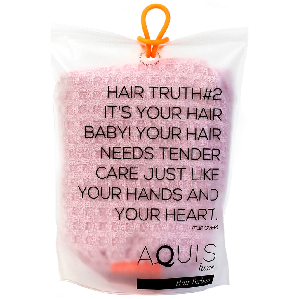 พร้อมส่ง ของแท้ Aquis Hair Turban Waffle (Luxe Blush/Pure Sand)