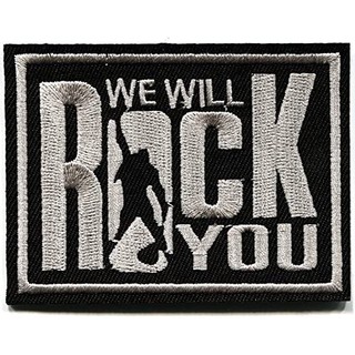 We will ROCK you ป้ายติดเสื้อแจ็คเก็ต อาร์ม ป้าย ตัวรีดติดเสื้อ อาร์มรีด อาร์มปัก Badge Embroidered Sew Iron On Patches