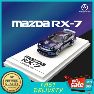 โมเดลรถยนต์จําลอง Time Micro 1:64 Mazda RX-7 rocket rabbit chameleon ของเล่นสําหรับเด็ก