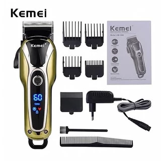 Kemei KM-1990 #แบตเตอเลี่ยนตัดผม ปัตตาเลี่ยนตัดผม แบตเตอเลี่ยนตัดผมไร้สาย ตัดผมชาย แกะลาย##