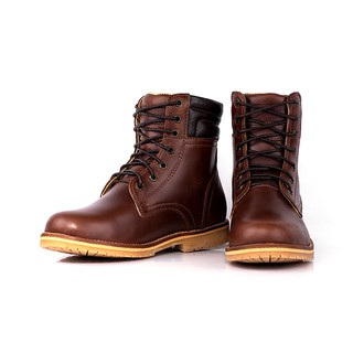 (ลดเพิ่ม 70.- ใส่โค้ด INC11FA) รองเท้าหนังแท้ หนังออยล์ค บูทหุ้มข้อสูง StepPro Boots Code 915