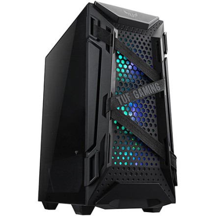 CASE (เคสเกมมิ่ง) ASUS TUF GAMING GT301 Mid-Tower Case Fits ATX with Tempered Glass Black