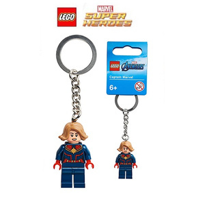 LEGO : No.854064 MARVEL : CAPTAIN MARVEL MINI FIGURE KEYCHAIN พวงกุญแจมินิฟิกเกอร์ สินค้าจาก LEGO ของแท้ 100%