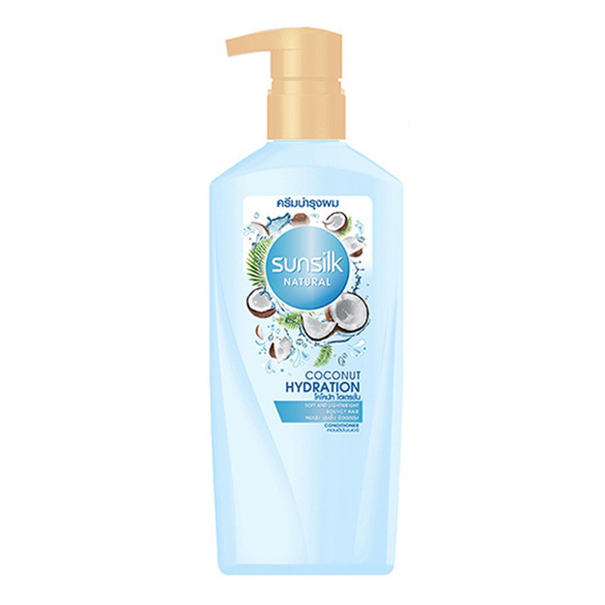 SUNSILK NATURAL ซันซิล ครีมนวดผม Hair conditioner Coconut Hydration 450ml.