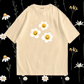 เสื้อยืด สกรีน ลาย smiley daisy พร้อมส่ง✨