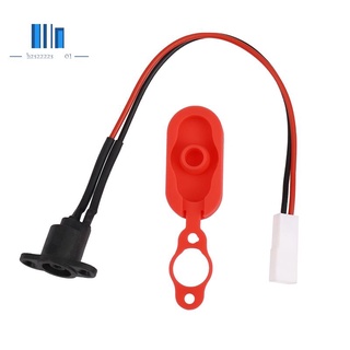 For Xiaomi Mijia M365 Electric Scooter Charging Hole Cover with Charging Cable Charging Port Plastic Waterproof Cover