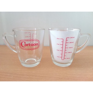 ขายส่งแก้วตวง แก้ว Cartoon ยกลัง 24 ใบ, 36 ใบ, 48 ใบ ขนาด 8 oz/250ml.