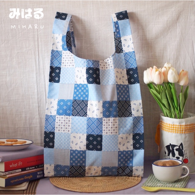 Miharu 📚 SHOPPING BAG ถุงผ้าคอตตอนญี่ปุ่น พร้อมถุงเก็บ