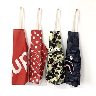 ผ้ากันเปื้อนSupreme,Bape