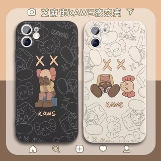 แฟชั่นแบรนด์อินเทรนด์ Kaws เซซามีสตรีต หมีรักษา เคส Samsung Galaxy S22 Ultra S22 Plus A03 S10 S20 S21 Plus + S20Ultra S21Ultra S20FE S10Lite A02 A03S A12 A20S A21S A22 A32 A50 A51 A52 A71 A72 Note10Lite Case ใหม่ ขอบตรง ด้านข้าง ลวดลาย TPU นุ่ม เคส