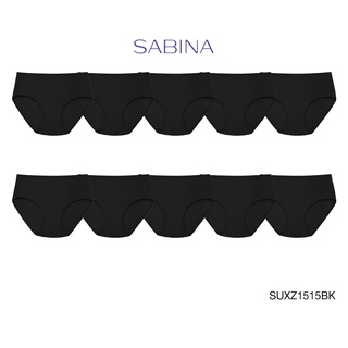 Sabina กางเกงชั้นใน (Set 10 ชิ้น) (ทรง Haft) รุ่น Panty Zone รหัส SUXZ1515BK สีดำ