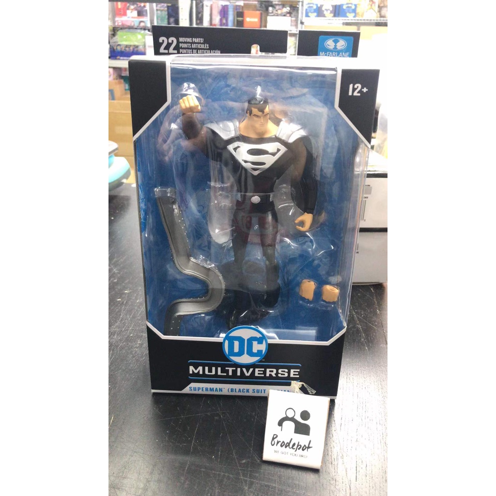 McFarlane DC Multiverse – Action Figure Superman In Tuta Nera 17,8 Cm – Justice Lords – Collezionabile Con Accessori