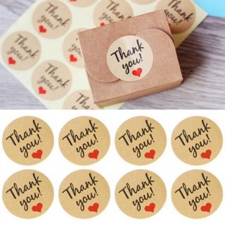 สติ๊กเกอร์​ คำขอบคุณ​ Thank​ you​ ❤️ 60 ดวง