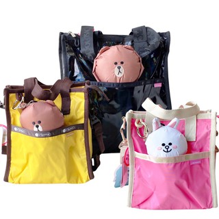 กระเป๋าถือ กระเป๋าสะพาย ไลน์เฟรนด์ Line Friends x LeSportsac Cute Portable Messenger Bag with Big Bear