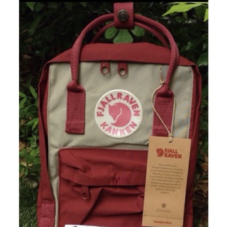 Fjallraven Kanken Mini มินิ ปัก*mini*สีPutty/Red