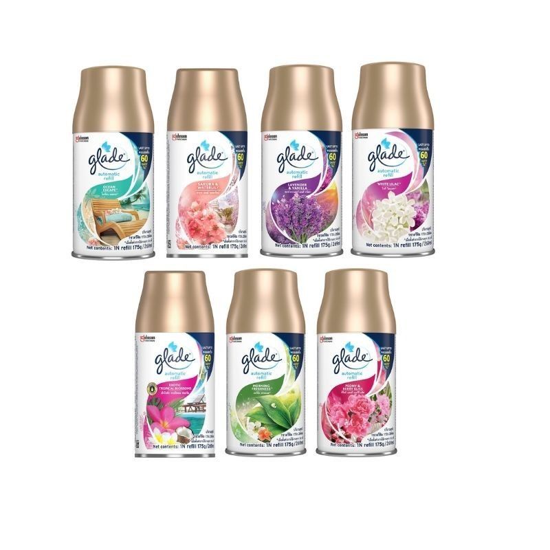 พร้อมส่ง 9กลิ่น glade outomatic sprey refill ขนาด 252ml. เรทส่งทักแชตจร้า