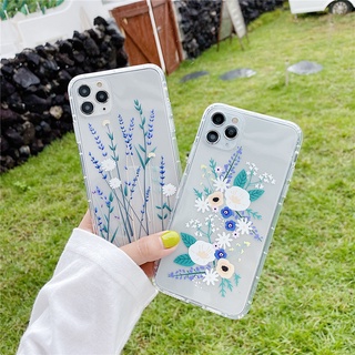 เคสโทรศัพท์มือถือ TPU ใส ลายดอกไม้ กันกระแทก สําหรับ Samsung Galaxy A03 A52 A52S 5G A32 A22 A72 A12 M12 A51 A71 4G S21 S20 FE Note 20 Ultra S10 Plus Note 10 Lite