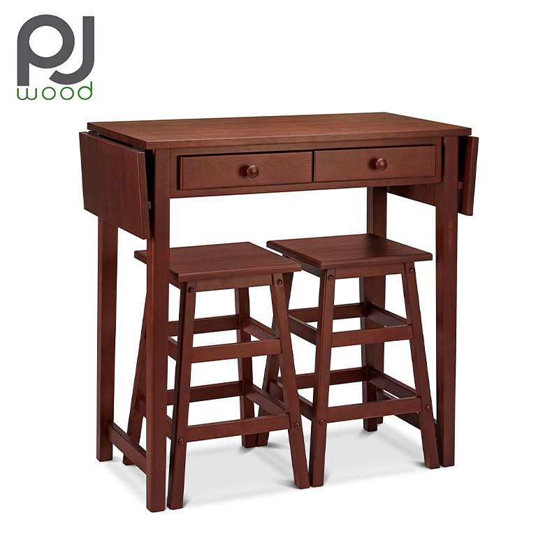 PJ Wood โต๊ะกินข้าวพับได้  พร้อมเก้าอี้ 2 ที่นั่ง