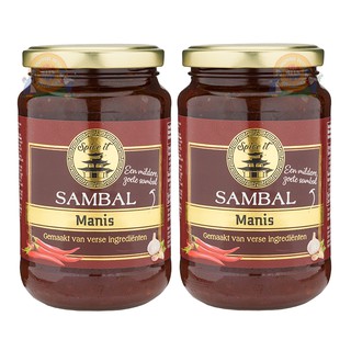 (2ขวด/Bottles) Sambal Manis 375g - Indonesian/Malaysian chili sauce./น้ำพริกอินโด/มาเลย์ สูตร มานิส 375 กรัม