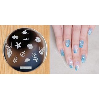 Nail art plate (hehe-12) แผ่นพิมพ์ลายเล็บ